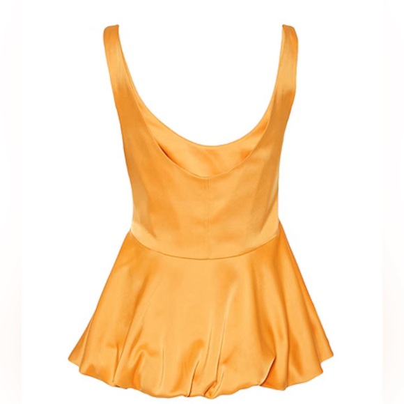 NEW Paris Georgia Ocher Peplum Top Size S NWT - Picture 3 of 9